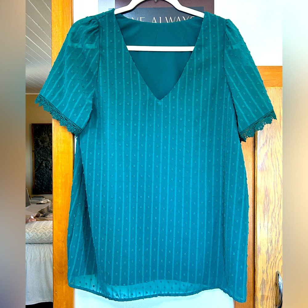 Women’s teal blouse